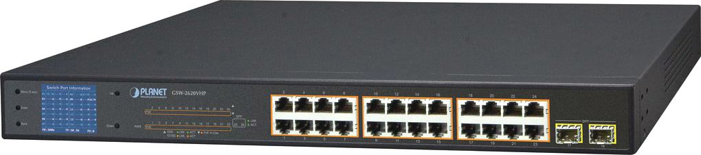 

Неуправляемый коммутатор PLANET GSW-2620VHP