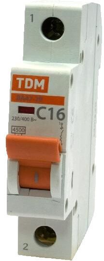 

Выключатель автоматический TDM Electric ВА 47-29 1Р 20А (B) 4.5кА SQ0206-0011