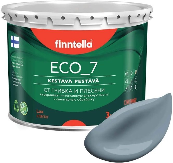 

Краска Finntella Eco 7 Harmaa F-09-2-3-FL005 2.7 л (серо-голубой)