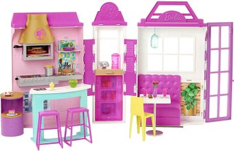 Аксессуары для кукольного домика Barbie Ресторан GXY72