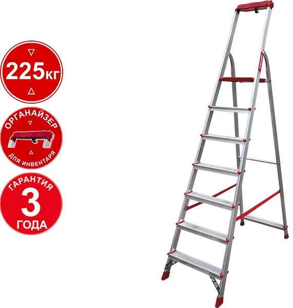 

Лестница-стремянка Новая высота NV 3115 3115107 с органайзером (7 ступеней)