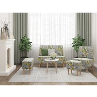 Диван Mio Tesoro Одос Принт (лимон светло-серый/ткань микровелюр)