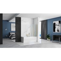 Стеклянная шторка для ванны Rea Agat-2 100 (золотистый)