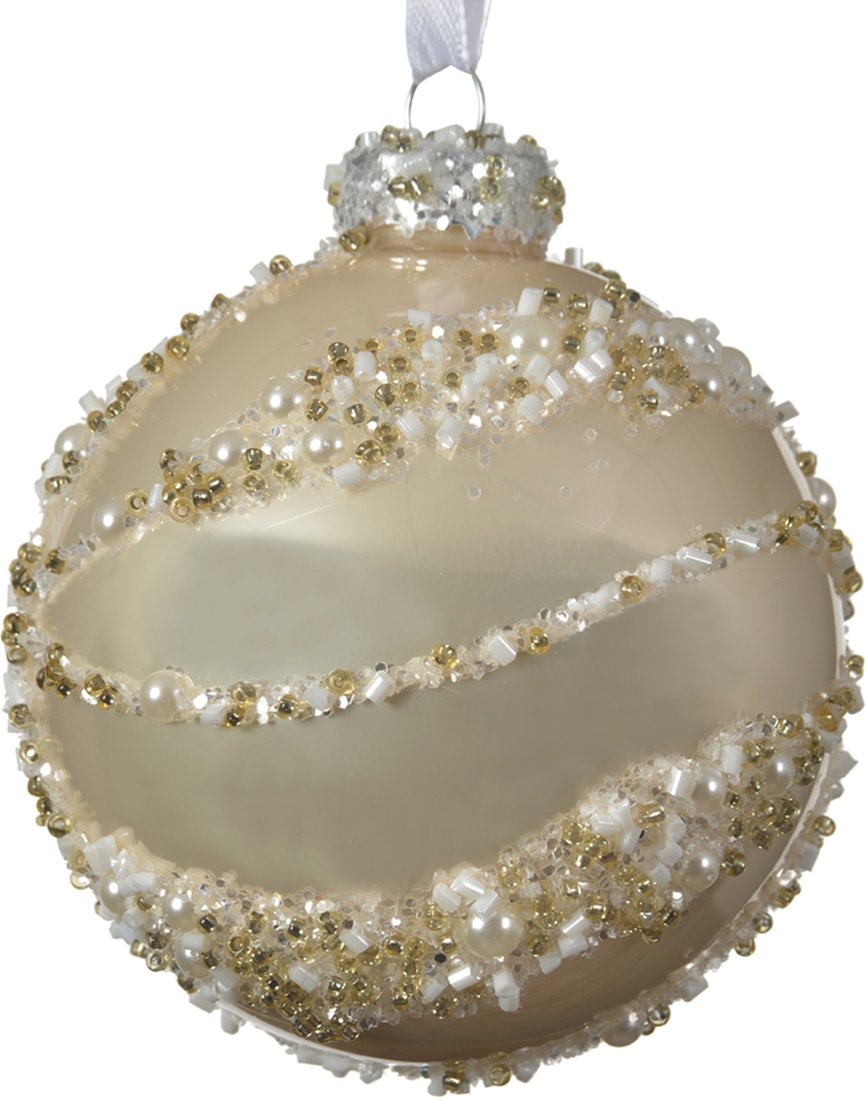 

Елочная игрушка Albero Di Natale Бусины 8 см 030132-1 (золотистый)