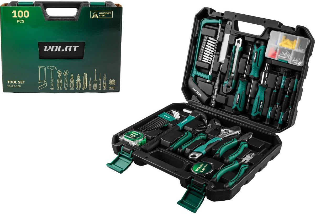 

Набор домашнего мастера Волат 19620-100 (100 предметов)