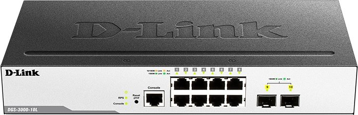 

Управляемый коммутатор 2-го уровня D-Link DGS-3000-10L/B1A