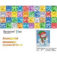 Алмазная мозаика  Белоснежка Снеговик в шапочке 642-ST-S