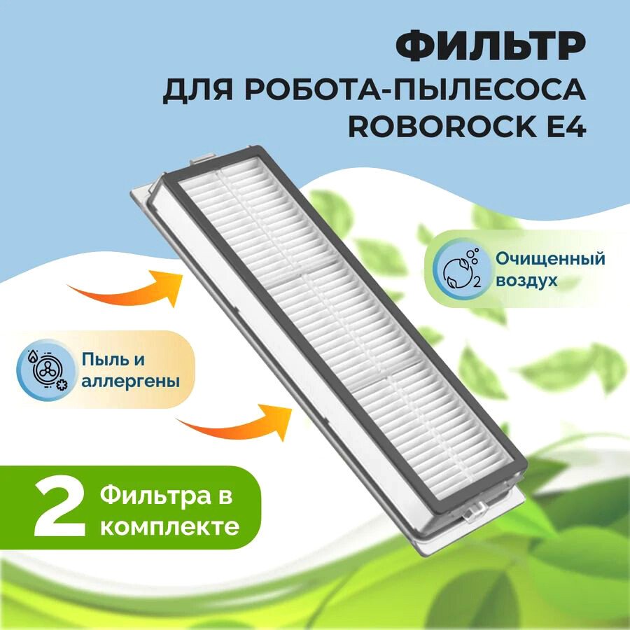 

HEPA-фильтр USBTOP для Roborock E4 (2 шт) 558499