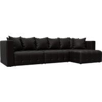 Угловой диван Лига диванов Лига-052 НПБ Лонг универсальный 129915 (экокожа Grifon 12 коричневый)