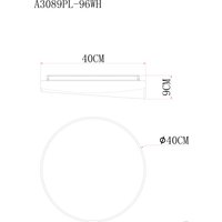 Припотолочная люстра Arte Lamp A3089PL-96WH