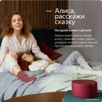 Умная колонка Яндекс Станция Мини 2 без часов (красный гранат)