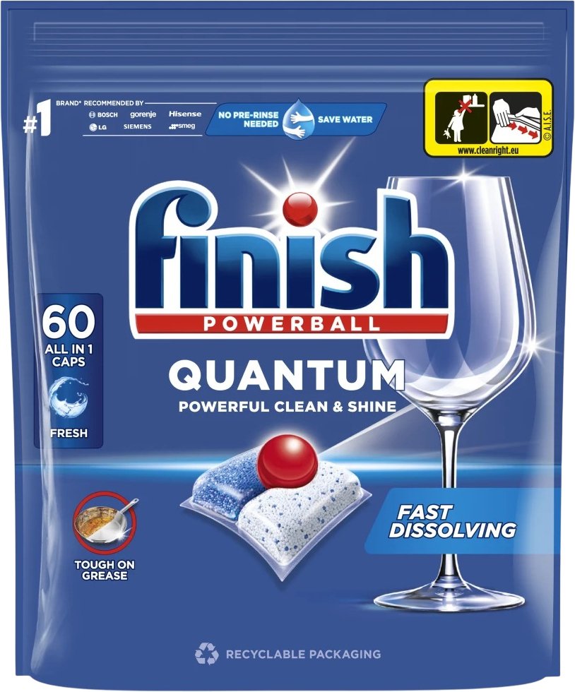 

Таблетки для посудомоечной машины Finish Powerball Quantum All in 1 (60 шт)