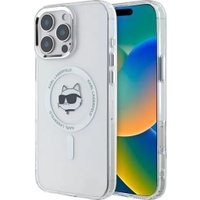 Чехол для телефона Lagerfeld PC/TPU NFT Choupette Head Metal camera (MagSafe) для iPhone 16 Pro KLHMP16LHLSCHH