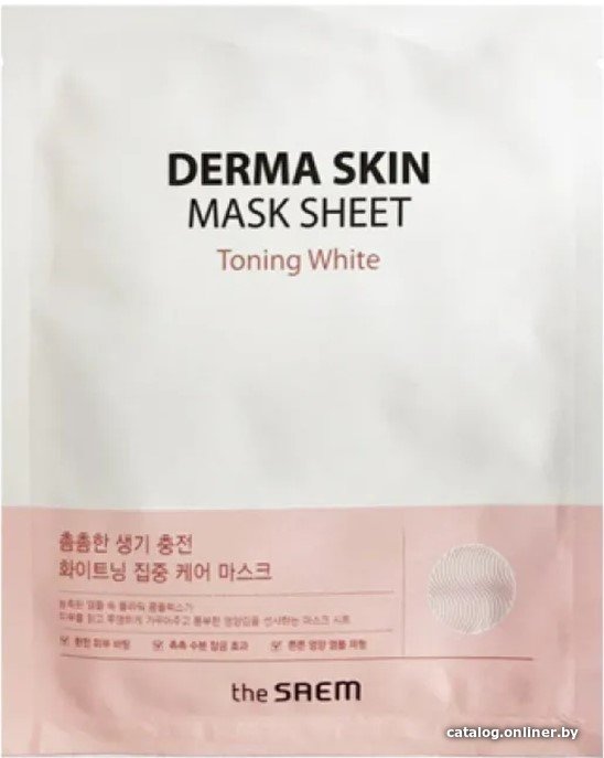 The Saem Маска для лица тканевая Derma Skin Mask Sheet Toning White