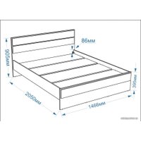 Кровать Евва Венеция ВН-1400 (бодега белый/ясень орландо)