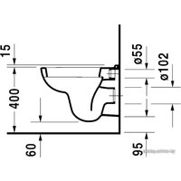 Унитаз подвесной Duravit D-Code (221109) (без сиденья)