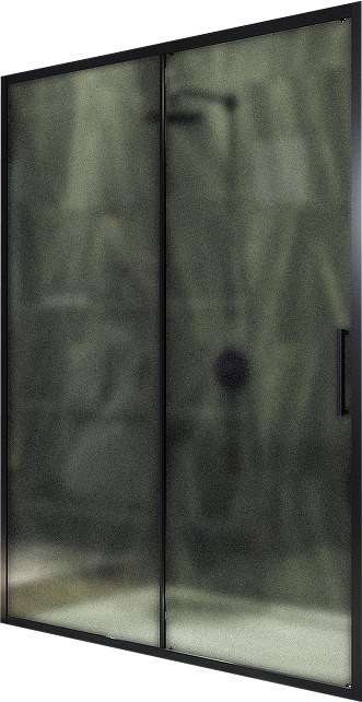 Душевая дверь MaybahGlass 195x120 MGD-1280-6 (сатин/черный)