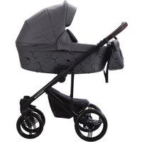 Универсальная коляска BEBETTO Magnum Light SE Pro (2 в 1, 07 темно-серая кожа/черная рама)