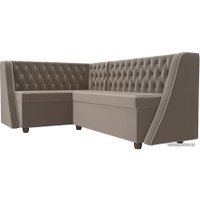 Угловой диван Лига диванов Лофт 104589 (левый, коричневый)