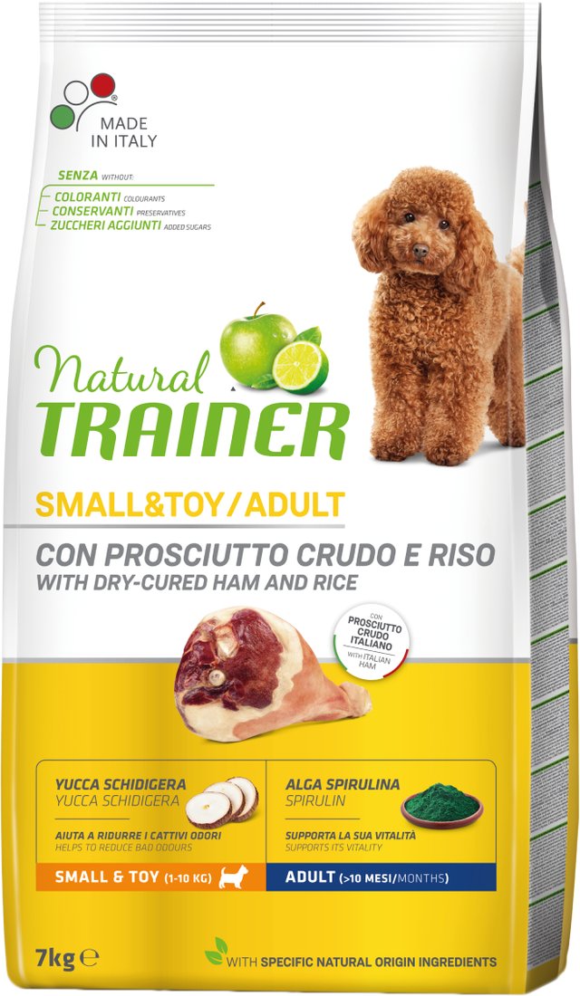 

Сухой корм для собак Trainer Natural Adult Mini with Dry-cured Ham and Rice 7 кг