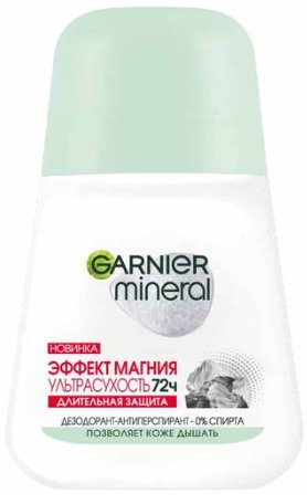 

Антиперспирант шариковый Garnier Эффект магния Ультрасухость 72 часа 50 мл