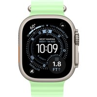 Умные часы Apple Watch Ultra 3 LTE 49 мм (титановый корпус, природный/салатовый, ремешок из эластомера)
