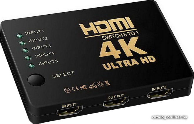 Адаптер USBTOP 5x1 HDMI UltraHD 4K 3D + пульт ДУ + внешний ИК датчик, активный