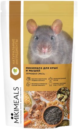 

Корм для грызунов Mikimeals для крыс и мышей 800 г