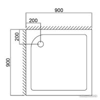 Душевой поддон Aquabath ABS290 90х90