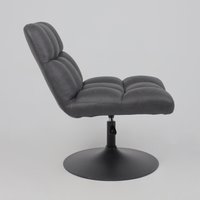 Интерьерное кресло AksHome Grande (экокожа, винтажный черный WATUSI 16/черный)