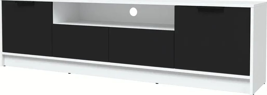 

Тумба Интерлиния ТВ Концепт КТ-ТВ4-50 Глосс (белый платинум/черный)