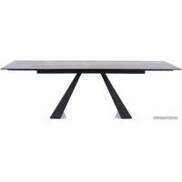 Кухонный стол Signal Salvadore Ceramic 160/240x90 (серый мрамор/черный матовый)