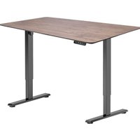 Стол для работы стоя ErgoSmart Wooden Electric Desk Prime 1300х750х27 мм (скошенный край, дуб мореный/черный)