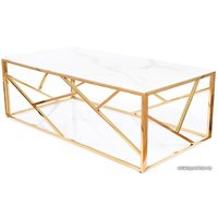 Журнальный столик Signal Escada A II (эффект белого мрамора/золотой)