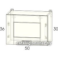 Шкаф навесной Интерлиния Мила Хольц ВШГ50-360 (дуб белый)