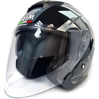 Мотошлем AIM JK526 526-023-XL (XL, серый/черный)
