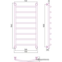 Полотенцесушитель Сунержа Галант+ 1000x500 00-0200-1050