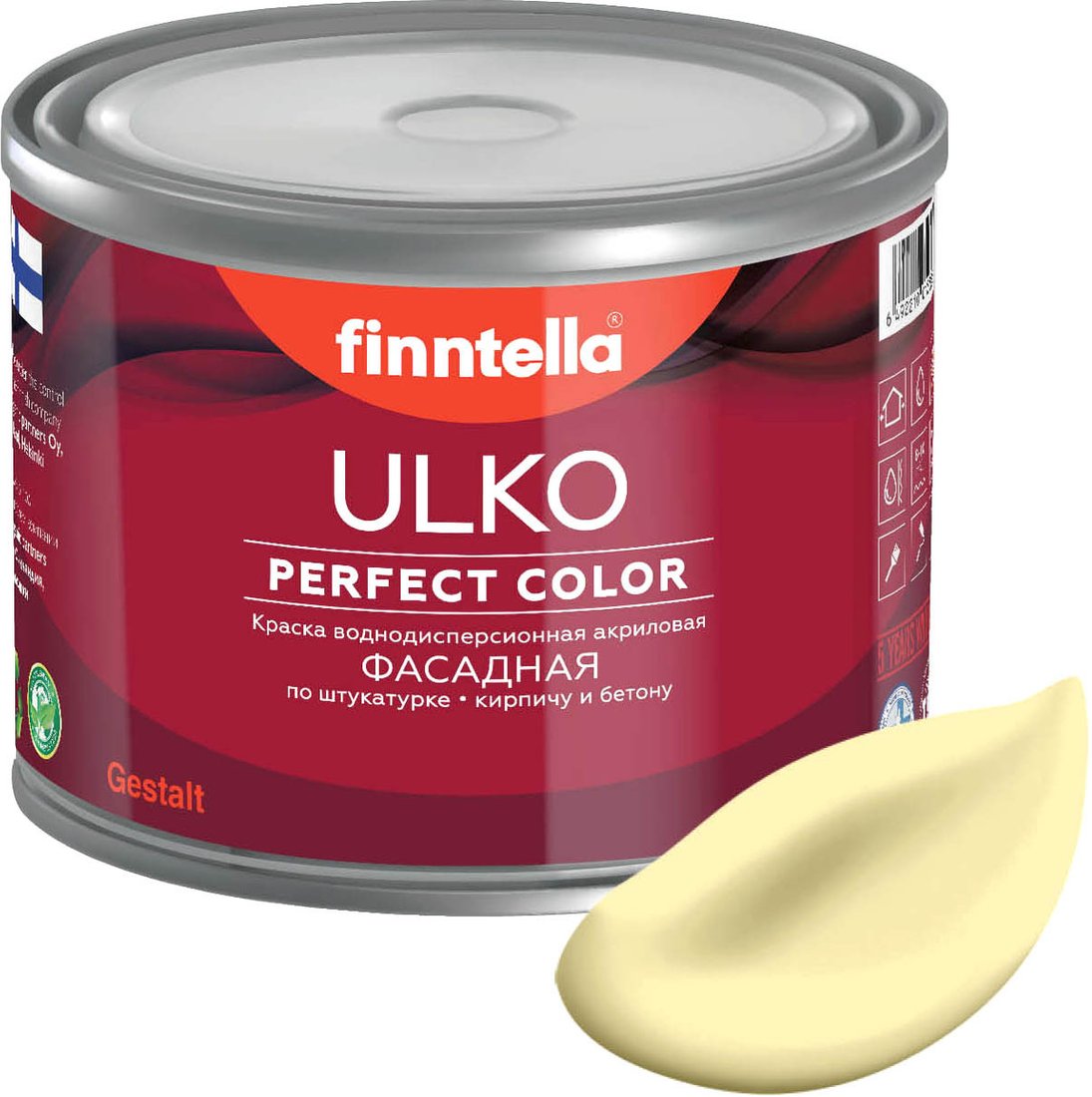 

Краска Finntella Ulko Sade F-05-1-1-FL116 0.9 л (светло-желтый)