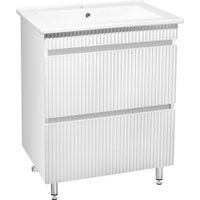  Runo Тумба с умывальником Модена 75 + Оскар 75 (напольная, белый)