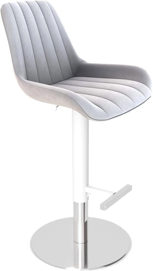 

Стул Sheffilton SHT-ST37/S128 (серое облако/хром/белый муар)