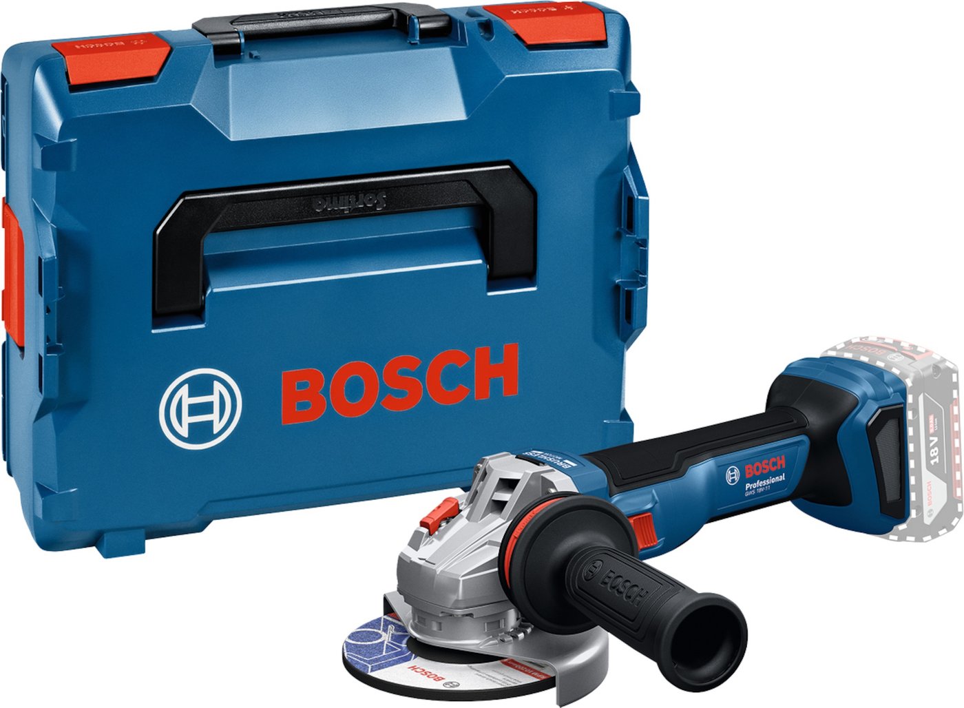 

Угловая шлифмашина Bosch GWS 18V-11 Professional 06019N4102 (без АКБ, кейс)