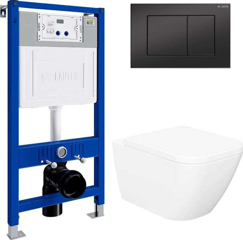 

Унитаз подвесной Lauter Nuremberg 21811 + 21901002 (белый, с кнопкой смыва 219704J черный)