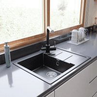 Кухонная мойка GranFest GF-Q650L (черный)