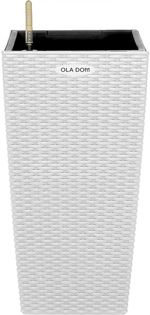 

Кашпо Ellastik Plast Ola Dom Rattan (14л, белый)