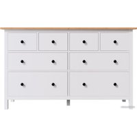 Комод Лузалес Кымор 8 ящиков (белый/светло-коричневый)