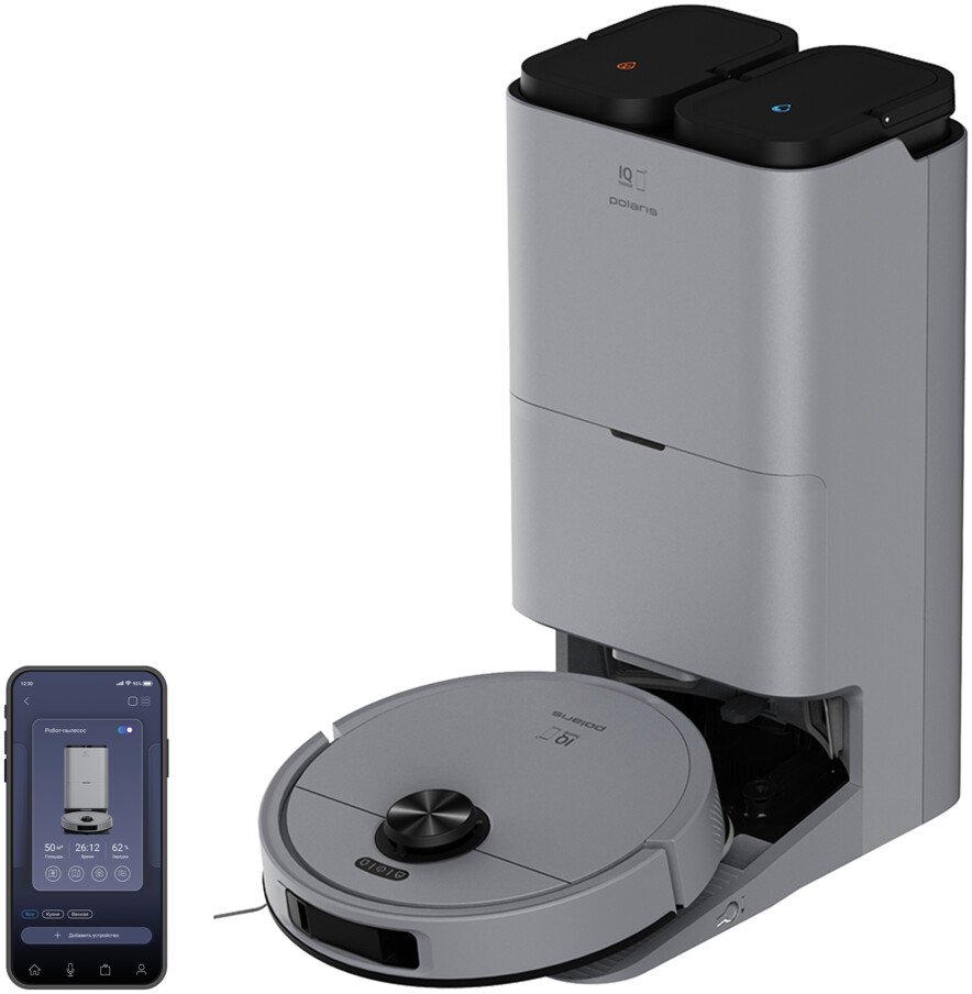 Робот-пылесос Polaris PVCRAC 7790 Pro Wi-Fi IQ Home (графит)