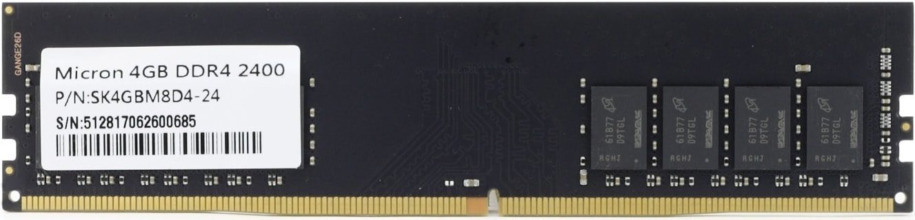 

Оперативная память Micron 4GB DDR4 PC4-19200 SK4GBM8D4-24
