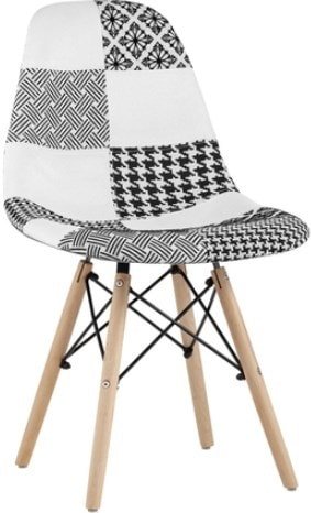 

Стул Stool Group Eames DSW (пэчворк черный/белый)