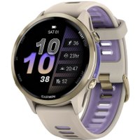 Умные часы Garmin Forerunner 970 47 мм (бежевый/фиолетовый)