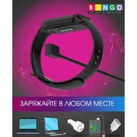 Зарядный кабель Bingo для Xiaomi Mi Band 8/Redmi Smart Band 2 (черный)
